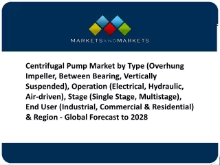 Centrifugal Pump Market Likely to boost future growth by 2028