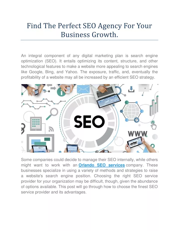 find the perfect seo agency for your business
