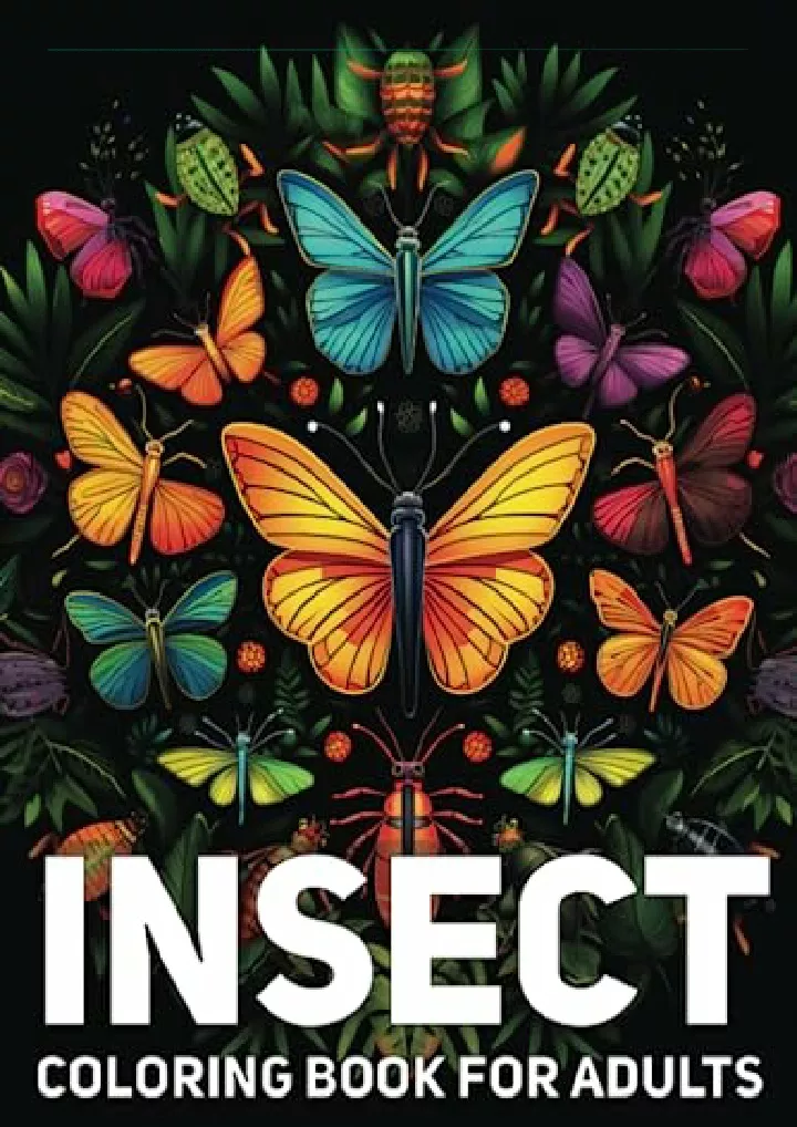 insect coloring book for adults 50 beautiful