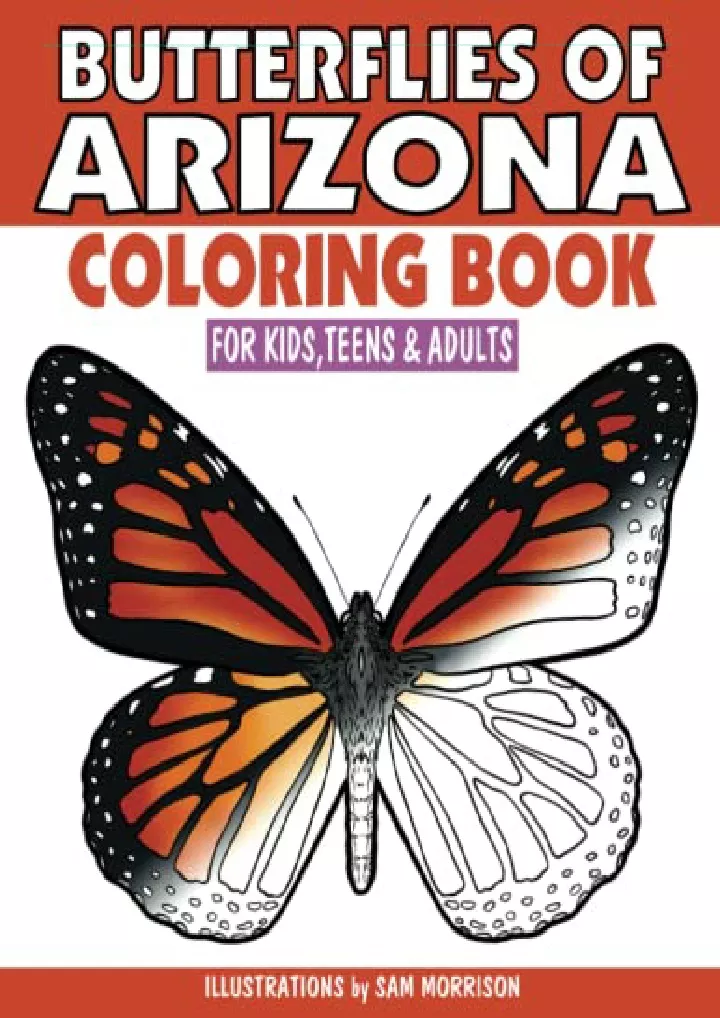 butterflies of arizona coloring book for kids