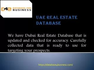 Real estate database dubai