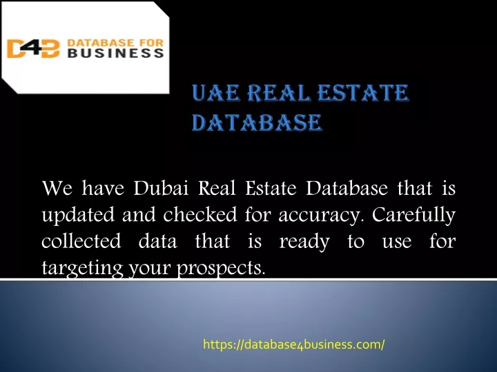 uae real estate database