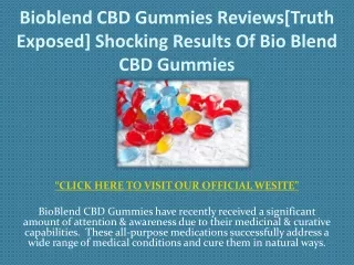 Bioblend CBD Gummies