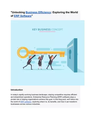 unlocking business efficiency exploring the world