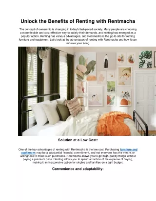 unlock the benefits of renting with rentmacha
