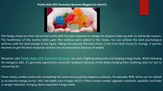 Trinity Keto ACV Gummies Reviews