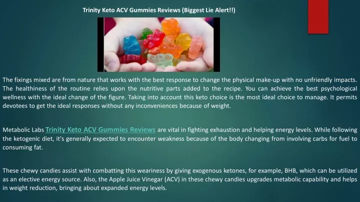 trinity keto acv gummies reviews biggest lie alert