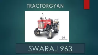 Swaraj 963 Price in India - Tractorgyan