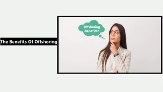 Benefits of Offshoring