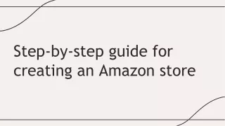 Elevate Your Online Business: Crafting Your Amazon Store Step by Step