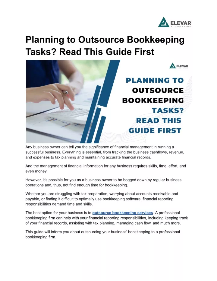 planning to outsource bookkeeping tasks read this