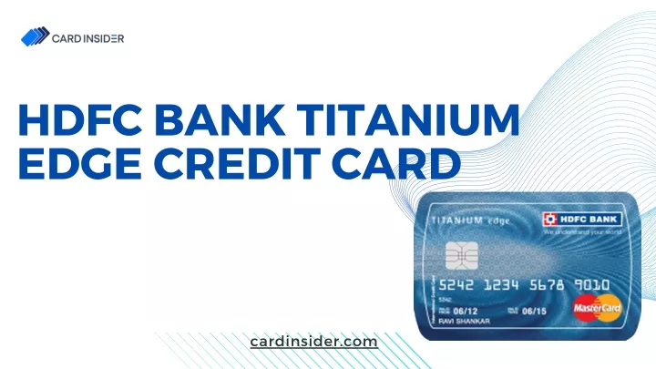hdfc bank titanium edge credit card