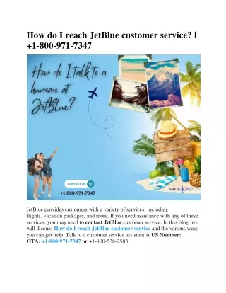 How do I reach JetBlue customer service?