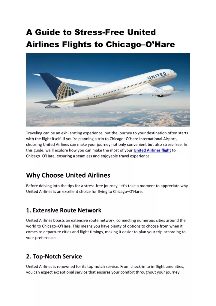 a guide to stress free united airlines flights