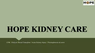 HOPE KIDNEY CARE - Kidney Specialist in Thane