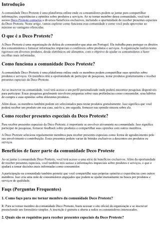 Receba presentes especiais ao fazer parte da comunidade Deco Proteste