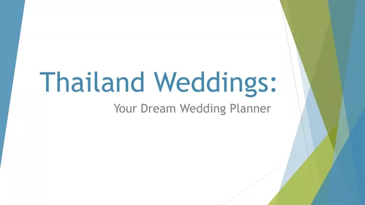 thailand weddings your dream wedding planner