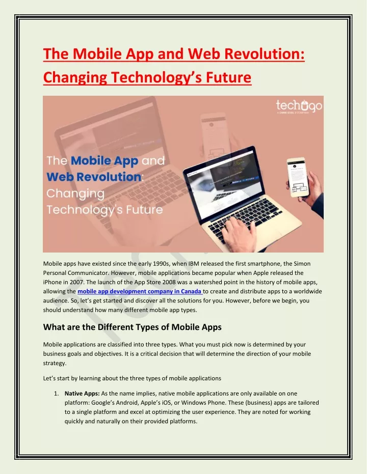 the mobile app and web revolution changing