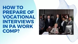 How to Prepare of Vocational Interviews in PA Work