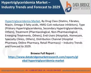 Global Hypertriglyceridemia Market