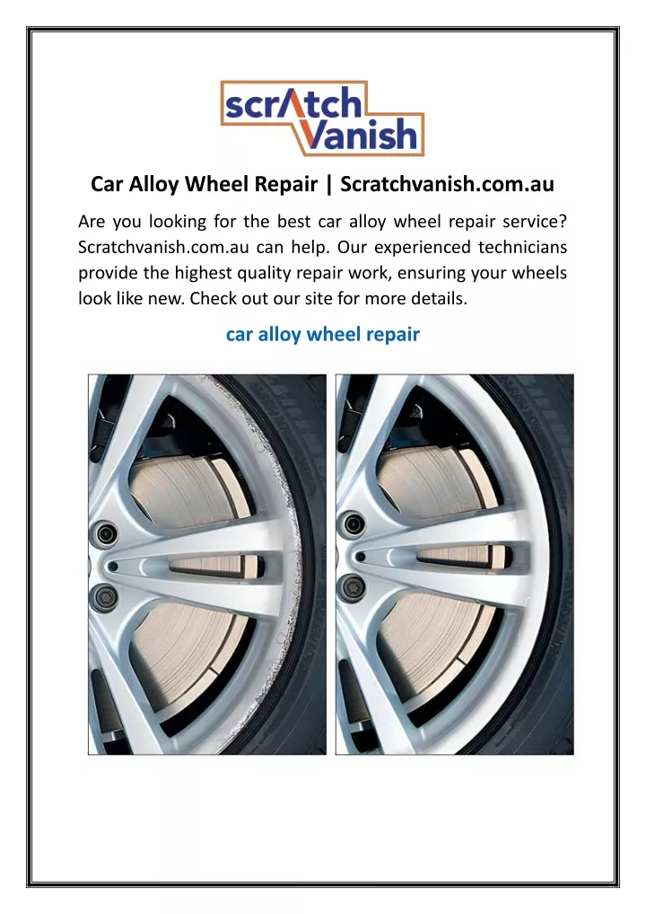 car alloy wheel repair scratchvanish com au