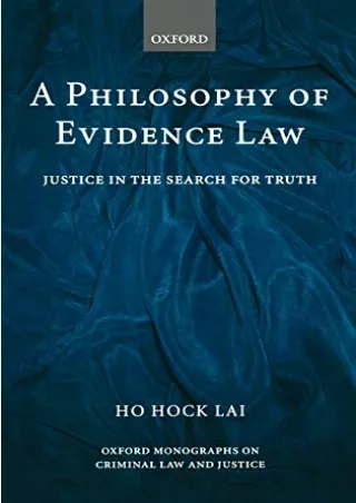 Read online  A Philosophy of Evidence Law: Justice in the Search for Truth (Oxford