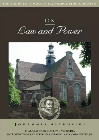 Download [PDF] On Law and Power (Sources in Early Modern Economics, Ethics, and Law)