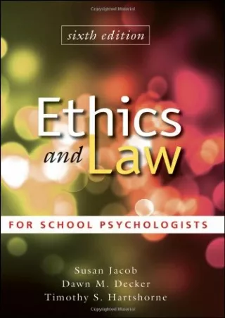 [PDF] Ethics and Law for School Psychologists