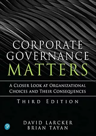 get [PDF] Download Corporate Governance Matters
