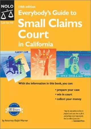 Read ebook [PDF] Everybody's Guide to Small Claims Court in California (Everybody's Guide to