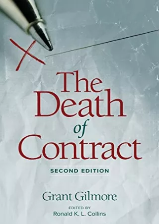 Download Book [PDF] DEATH OF CONTRACT: SECOND EDITION