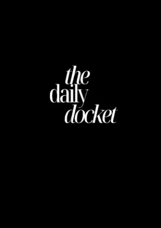 Epub The Daily Docket: - a Daily Professional Planner for
