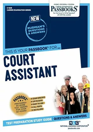 Download [PDF] Court Assistant (C-1226): Passbooks Study Guide (1226) (Career Examination