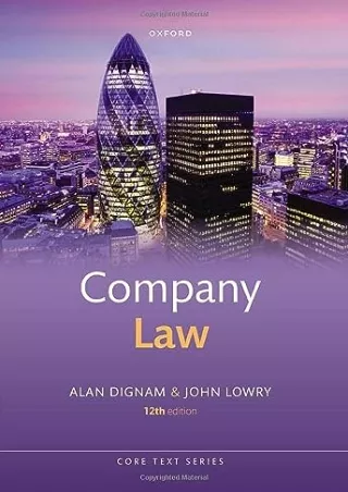 Read PDF  Company Law (Core Texts Series)