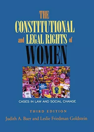 Read ebook [PDF] The Constitutional and Legal Rights of Women: Cases in Law and Social Change