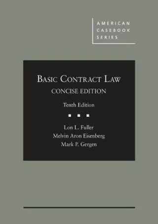 Read Book Basic Contract Law, Concise Edition (American Casebook Series)