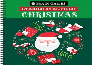 PDF Brain Games - Sticker by Number: Christmas (28 Images to Sticker - Santa Cov