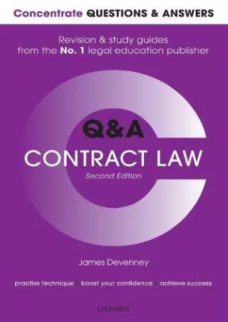 Full Pdf Concentrate Q&A Contract Law 2e: Law Revision and Study Guide (Concentrate