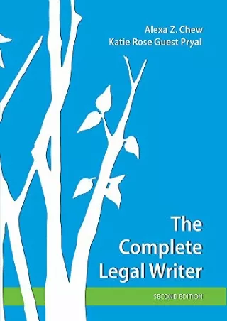 Pdf Ebook The Complete Legal Writer