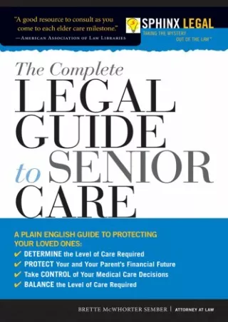 Epub The Complete Legal Guide to Senior Care