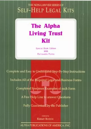 [PDF] The Alpha Living Trust Kit: Special Book Edition with Removable Forms