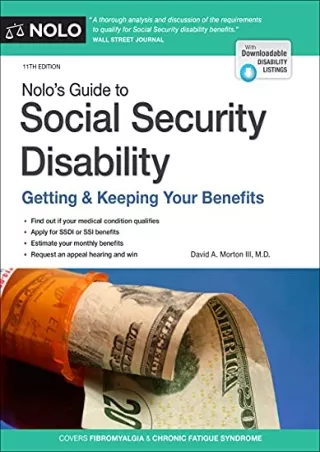Read Book Nolo's Guide to Social Security Disability: Getting & Keeping Your Benefits