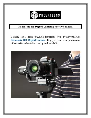 Panasonic Hd Digital Camera  Proskylens.com