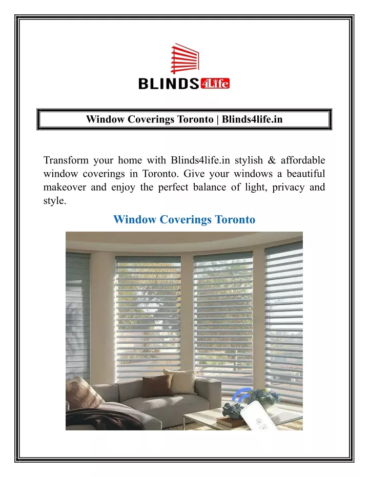 window coverings toronto blinds4life in