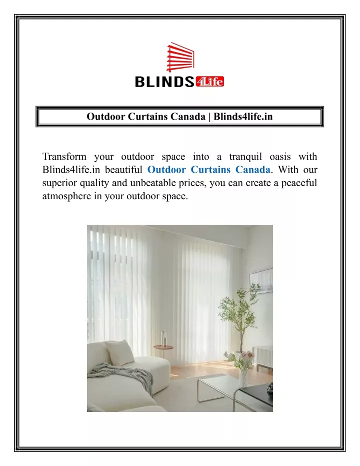 outdoor curtains canada blinds4life in