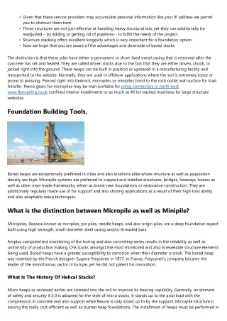 Possible Advantages As Well As Limitations Of Screw-piles And Helical Anchors