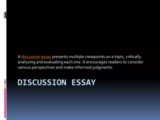 discussion essay