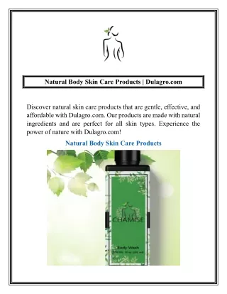 Natural Body Skin Care Products  Dulagro.com