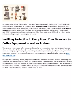 for coffee fanatics around the globe