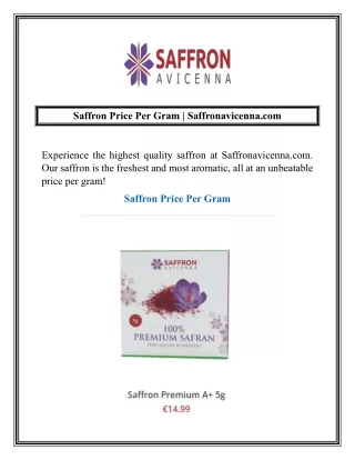 Saffron Price Per Gram  Saffronavicenna.com